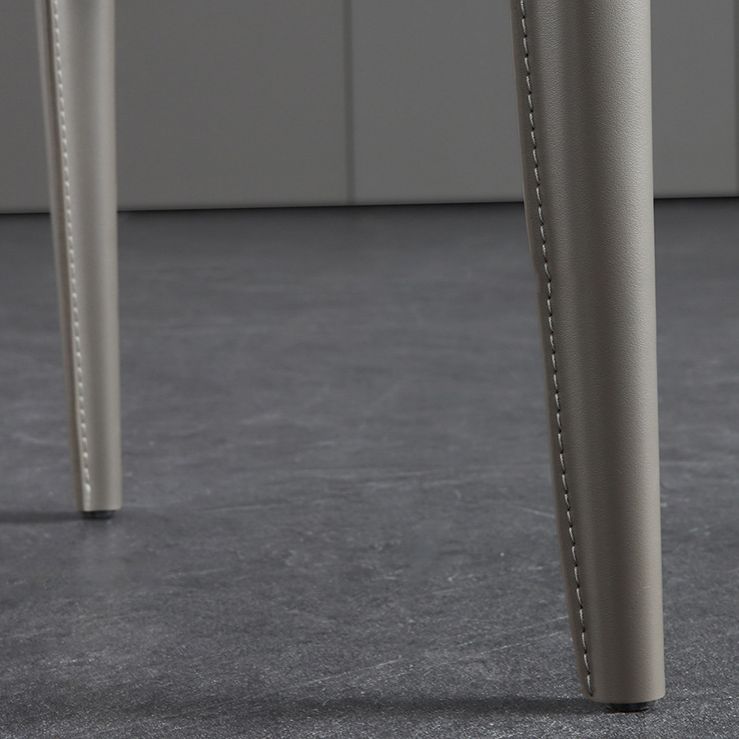 Designer Style Restaurant Leather Side Chair Solid Back Matte Finish Dining Chair Clearhalo ' kitchen&dining_furn' 'Dining Chairs' 'Dining Tables & Seating' 'dining_chair' 'furn' 'furn_dining_chair' 'Furniture' 'furniture_dining_chair' 'Kitchen & Dining Furniture' 'kitchen' 1200x1200_7ba9ecd0-b499-4b92-aed6-91c5bbf5eb8d