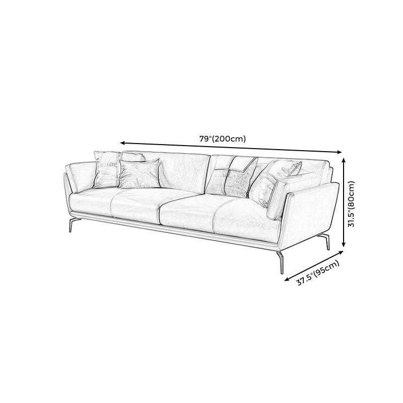 32" High Contemporary Square Arm Standard Sofa with Loose Back for Living Room, Brown Clearhalo 'furn' 'furn_sofas' 'Furniture' 'furniture_sofas' 'Living Room Furniture' 'Sofa' 'sofas' 1200x1200_7baa4ee6-0340-4096-9a6c-7c2d8d63764f