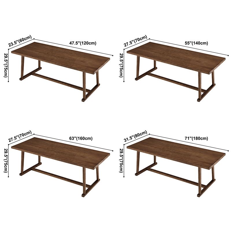 Rectangle Solid Wood White Dining Table Simplicity Trestle Base Table for Dining Room Clearhalo ' dining_table' 'Dining Tables & Seating' 'Dining Tables' 'furn' 'furn_dining_table' 'Furniture' 'furniture_dining_table' 'Kitchen & Dining Furniture' 'kitchen&dining_furn' 'kitchen' 'kitchen_dining_table' 1200x1200_7bab3767-0a7a-423a-9b06-9af2e347b734