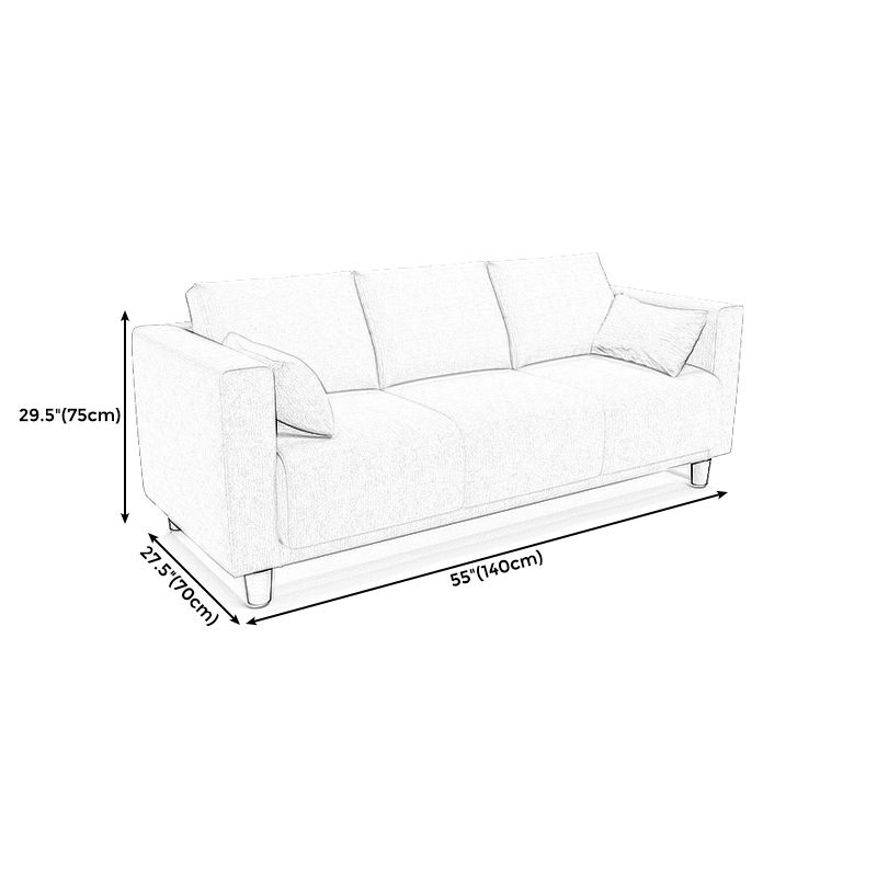 Loose Back Linen Square Arm Sofa with Slipcovered for Living Room and Apartment Clearhalo 'furn' 'furn_sofas' 'Furniture' 'furniture_sofas' 'kitchen' 'kitchen_sofas' 'Living Room Furniture' 'Sofa' 'sofas' 1200x1200_7bab741e-bea0-4ac7-9700-a1ffab09e9f3