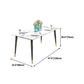 Sintered Stone White Dining Table Glam Style 4 Legs Table for Dining Room Clearhalo ' dining_table' 'Dining Tables & Seating' 'Dining Tables' 'furn' 'furn_dining_table' 'Furniture' 'furniture_dining_table' 'Kitchen & Dining Furniture' 'kitchen&dining_furn' 'kitchen' 'kitchen_dining_table' 1200x1200_7bac5cc0-053c-415a-9d01-e2a2b32a41d5