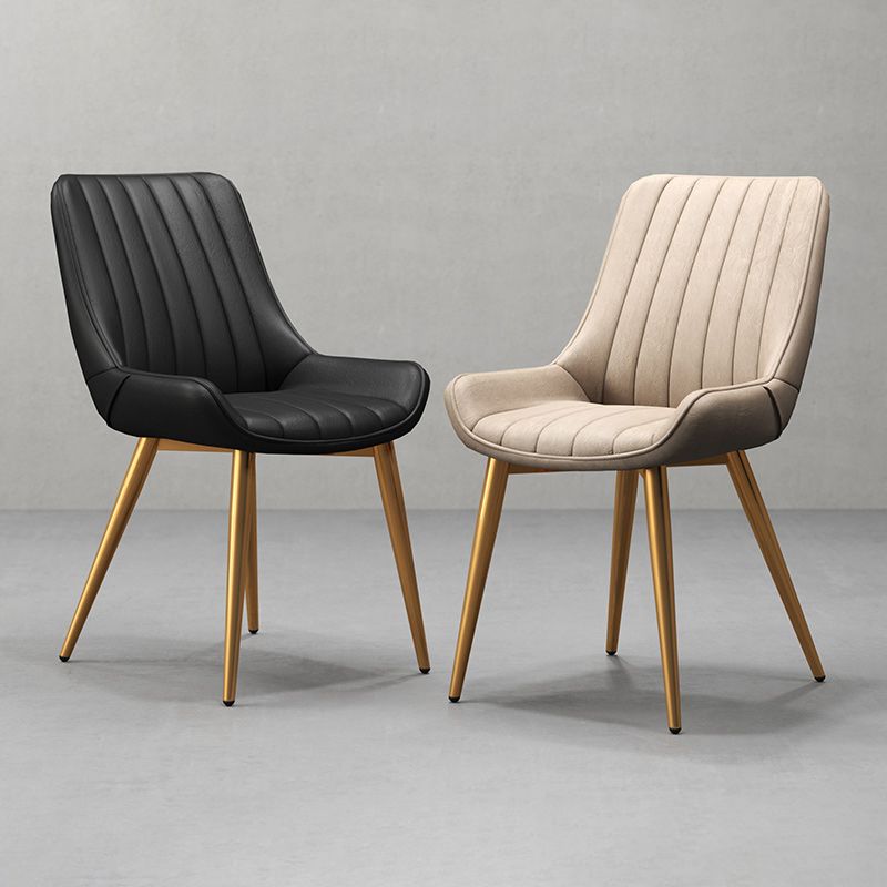 Modern Style Upholstered Armless Dining Chairs Solid Back Side Chairs for Home Use Clearhalo ' kitchen&dining_furn' 'Dining Chairs' 'Dining Tables & Seating' 'dining_chair' 'furn' 'furn_dining_chair' 'Furniture' 'furniture_dining_chair' 'Kitchen & Dining Furniture' 'kitchen' 1200x1200_7bacaaaa-993c-4115-b96f-f102ba3984e6