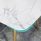Contemporary Dining Set 1/2/5 Pcs Marble Dining Table with Cow Horn Chairs Clearhalo 'Dining Room Sets' 'Dining Tables & Seating' 'dining_room_set' 'furn' 'furn_dining_room_set' 'Furniture' 'Kitchen & Dining Furniture' 1200x1200_7bae73b2-8808-4e35-9716-29b816b8ce30