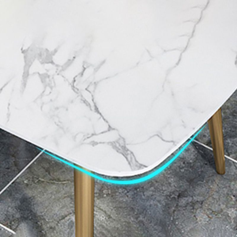 Contemporary Dining Set 1/2/5 Pcs Marble Dining Table with Cow Horn Chairs Clearhalo 'Dining Room Sets' 'Dining Tables & Seating' 'dining_room_set' 'furn' 'furn_dining_room_set' 'Furniture' 'Kitchen & Dining Furniture' 1200x1200_7bae73b2-8808-4e35-9716-29b816b8ce30
