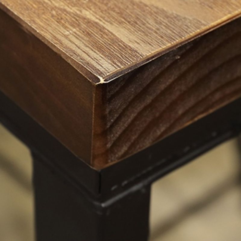 Coffee Shop Rectangle Wood Top Counter Table Iron Base Industrial Bar Table Clearhalo 'Bar Furniture' 'Bar Tables' 'bar_tables' 'furn' 'furn_bar_tables' 'Furniture' 'furniture_bar_tables' 'Kitchen & Dining Furniture' 1200x1200_7bae9714-fee9-474e-a514-7bf3ee546c69