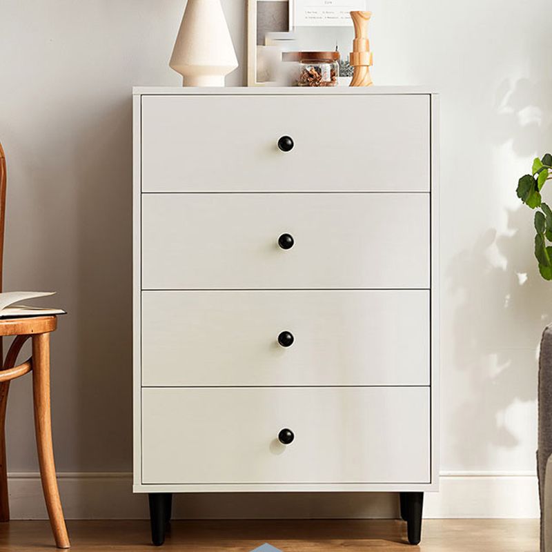 Modern 35.8" Tall Simple Accent Chest 4 Drawers Wood Storage Cabinet