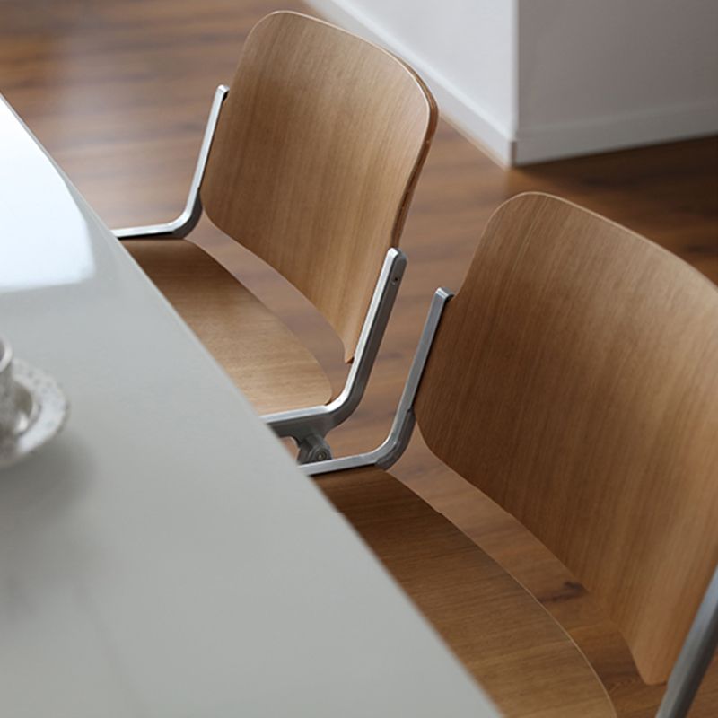 Modern Style Dining Chair Armless Side Open Back Chairs with Metal Legs for Kitchen Clearhalo ' kitchen&dining_furn' 'Dining Chairs' 'Dining Tables & Seating' 'dining_chair' 'furn' 'furn_dining_chair' 'Furniture' 'furniture_dining_chair' 'Kitchen & Dining Furniture' 'kitchen' 1200x1200_7bb10371-ff05-4950-a6d7-2d48710b3d0a