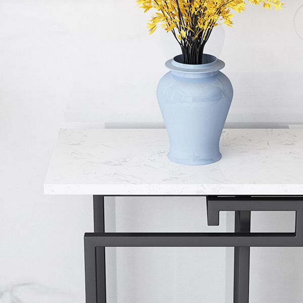 Table de mesa de sofá de la consola de hierro contemporáneo Mesa de mármol de mármol para el salón
