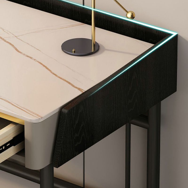 Modern Style Stone Office Desk Rectangular Shape Task Desk with 4-Legs for Home Clearhalo 'furn' 'furn_office_desk' 'Furniture' 'Office Desks' 'Office Furniture' 'office_desk' 1200x1200_7bb24ea9-8c6c-40ed-b84b-8bf76fe53d4e
