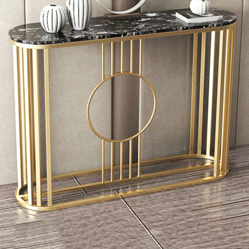 31.5" Tall Glam Console Table 1-shelf Marble Accent Table for Hall Clearhalo 'Console Tables' 'console_tables' 'Entry & Mudroom Furniture' 'furn' 'furn_console_tables' 'Furniture' 1200x1200_7bb2ac04-e91c-4d8b-853f-7f2a5e69684e