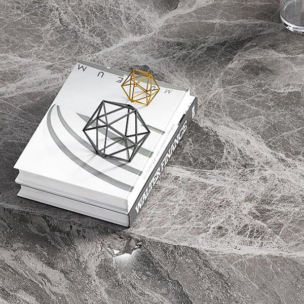 Tavolo da pranzo industriale rettangolo tavolo fisso grigio con pietra sinterizzata