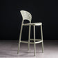 Modern Plastic Barstool Low Back Counter Stool in Matte Finish