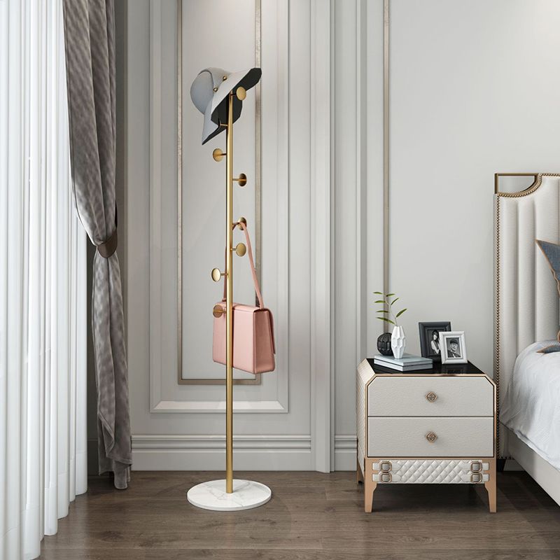 Luil Luxury Coat Rack en marbre Base de support support de manteau avec crochets