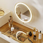Contemporary Brown Glass Vanity Table with Stool Drawers Included Dressing Table