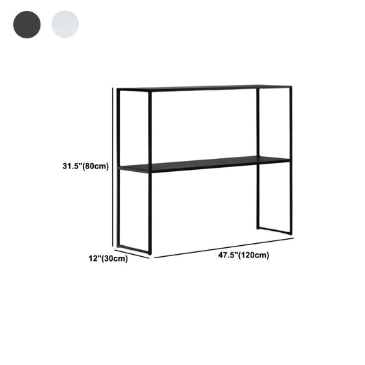 Contemporary Iron Console Table with Shelf and Sled Base,31 inch Clearhalo 'Console Tables' 'console_tables' 'Entry & Mudroom Furniture' 'furn' 'furn_console_tables' 'Furniture' 1200x1200_7bb40d42-bf8f-4a74-8c84-2acba524526a