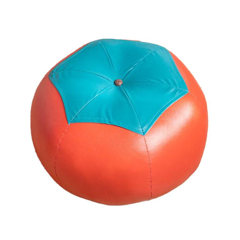 Modern Pouf Ottoman PU Leather Upholstered Geometric Print Spherical Ottoman Clearhalo 'furn' 'furn_ottomans_poufs' 'Furniture' 'Living Room Furniture' 'Ottomans & Poufs' 'ottomans_poufs' 1200x1200_7bb4d198-d976-4064-ab35-aaf5f7dffef2