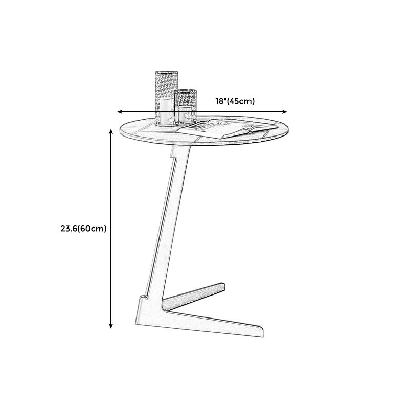 18-inch Pedestal End Table Modern Marble Top Side Table for Living Room Clearhalo 'Coffee & Accent Tables' 'End & Side Tables' 'end_side_table' 'Furniture' 'furniture_end_side_table' 'Living Room Furniture' 1200x1200_7bb5c5ef-34d6-4369-9a5d-91f5e698b26b