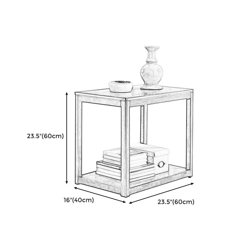 Tavolino in legno di legno di fattoria un tavolo laterale con gambe in legno