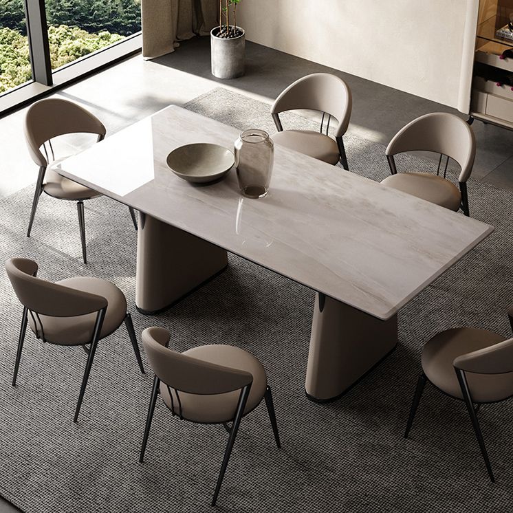 Stile glam a glam aprire la sedia da pranzo in metallo in metallo