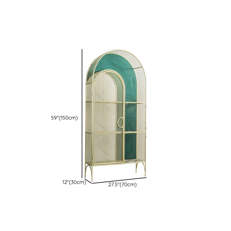 Urban Gold Bookshelf Closed Back Metal Vertical Shelf for Living Room Clearhalo 'Bookcases' 'furn' 'furn_bookcases' 'Furniture' 'Office Furniture' 1200x1200_7bb9de3a-6014-4495-8585-2a66ff5471bd