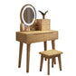 Scandinavian Vanity Makeup Table Set Rubberwood Dressing Table Stool Set Clearhalo 'Bedroom Furniture' 'furn' 'furn_makeup_vanities' 'Furniture' 'Makeup Vanities' 'makeup_vanities' 1200x1200_7bba33d0-e0e2-4418-8a38-45e4c4d81383