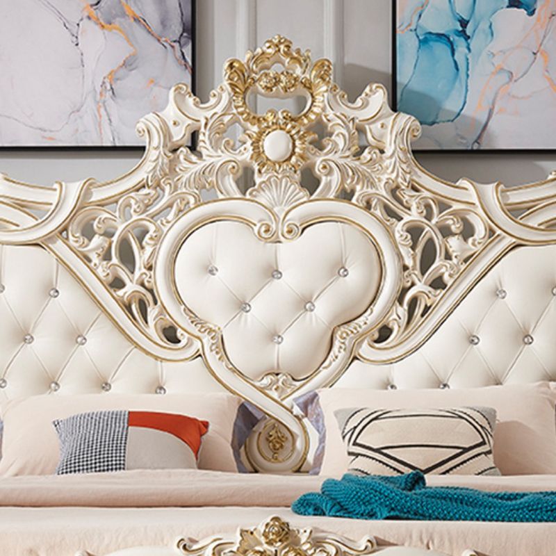 Cabina cubierta de cama con cama victoriana cabecera con mechón de madera de pino mechón