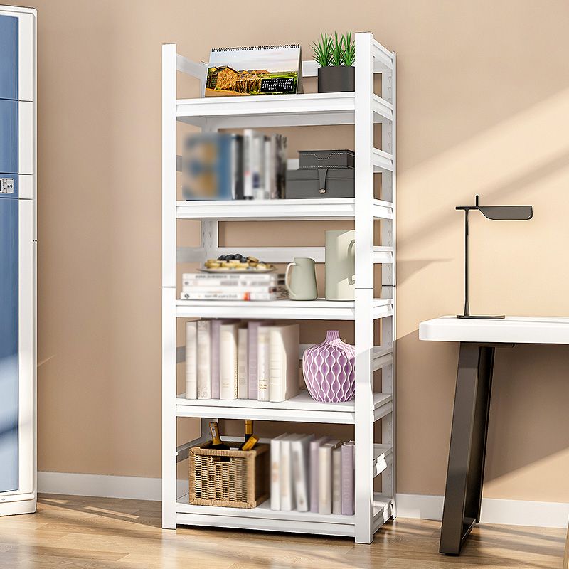 Modern Style Steel Bookshelf White Etagere Shelf Bookcase for Study Room Clearhalo 'Bookcases' 'furn' 'furn_bookcases' 'Furniture' 'furniture_bookcases' 'kitchen' 'kitchen_bookcases' 'Living Room Furniture' 'Office Furniture' 1200x1200_7bba8a54-d055-4f89-a547-2d5eac4ca907