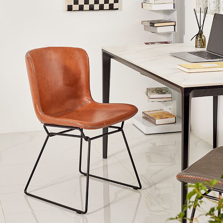Contemporary Style Dining Chair Armless Side Chair with Metal Legs for Kitchen (Set of 2) Clearhalo ' kitchen&dining_furn' 'Dining Chairs' 'Dining Tables & Seating' 'dining_chair' 'furn' 'furn_dining_chair' 'Furniture' 'furniture_dining_chair' 'Kitchen & Dining Furniture' 'kitchen' 1200x1200_7bbc0f6d-2a03-441f-a7cd-b3a65bc31e13
