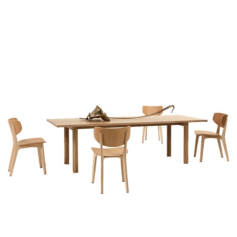 Medieval Modern Solid Wood Table Rectangular Wood Table with 4 Legs Clearhalo 'Dining Tables & Seating' 'Dining Tables' 'dining_table' 'furn' 'furn_dining_table' 'Furniture' 'Kitchen & Dining Furniture' 1200x1200_7bbd95a3-876f-4cec-ac5e-9f28b28fc1b8