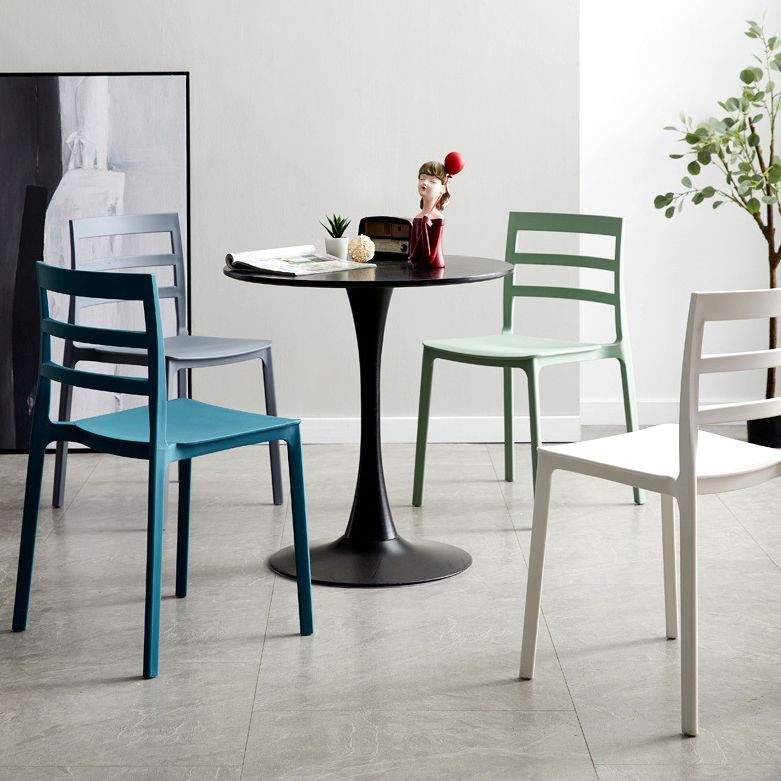 Scandinavian Plastic Side Chair Stackable Kitchen Dining Room Chair Clearhalo 'Dining Chairs' 'Dining Tables & Seating' 'dining_chair' 'Furniture' 'furniture_dining_chair' 'Kitchen & Dining Furniture' 1200x1200_7bbdfb6d-2bfd-42aa-9355-393686ff4449
