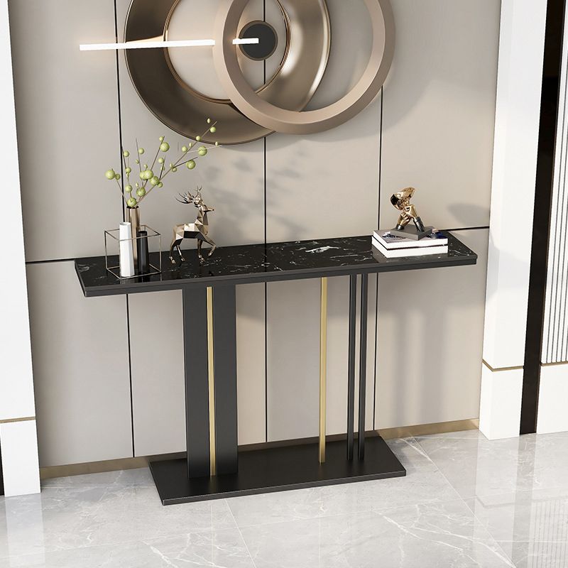 Tavolo da divano di divano console in marmo moderno tavolo da parte di rettangolo resistente alla sala per Hall