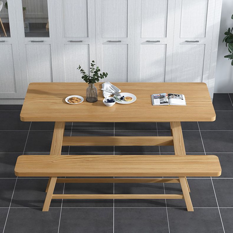Modern Rectangle Shape Khaki Dining Table Solid Wood Standard Dining Table for Kitchen Clearhalo ' dining_table' 'Dining Tables & Seating' 'Dining Tables' 'furn' 'furn_dining_table' 'Furniture' 'furniture_dining_table' 'Kitchen & Dining Furniture' 'kitchen&dining_furn' 'kitchen' 'kitchen_dining_table' 1200x1200_7bbf836f-bd7d-4925-a358-4c17e1dccfe7