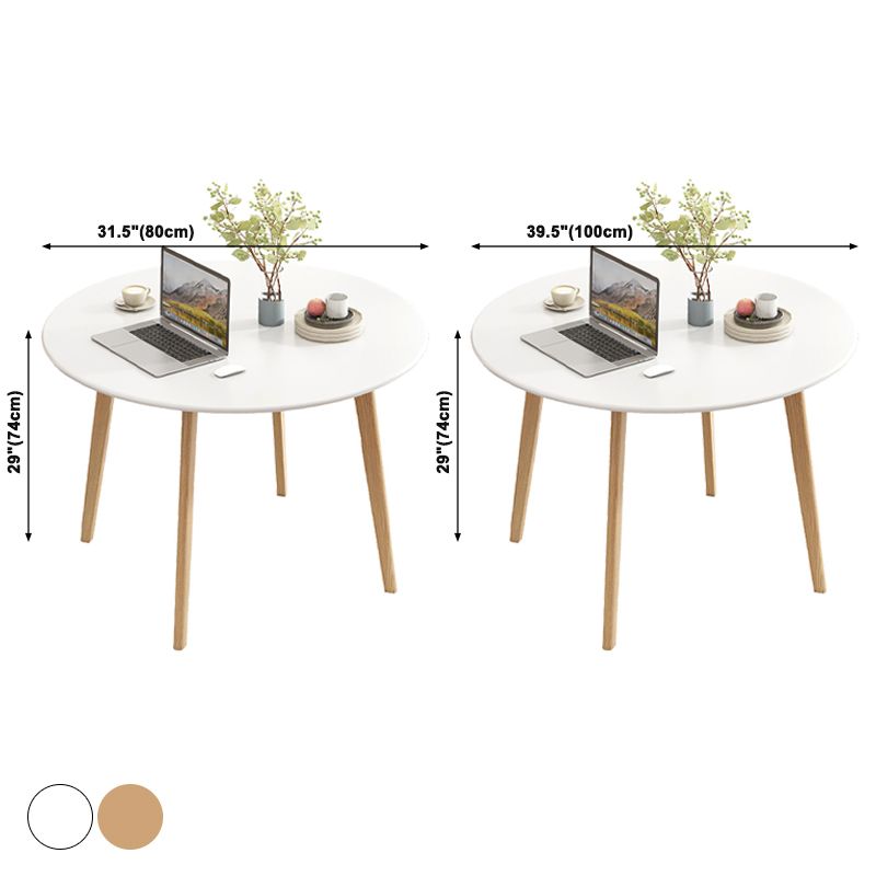 Round Solid Wood Two-Color Dining Table Simplicity 4 Legs Table for Dining Room Clearhalo ' dining_table' 'Dining Tables & Seating' 'Dining Tables' 'furn' 'furn_dining_table' 'Furniture' 'furniture_dining_table' 'Kitchen & Dining Furniture' 'kitchen&dining_furn' 'kitchen' 'kitchen_dining_table' 1200x1200_7bc2d1dd-f8bf-443c-a053-be9e4b3d3a67