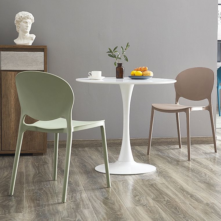 Plastic Indoor Chair 32''H Open Back Dining Side Chair for Restaurant Bedroom Clearhalo ' kitchen&dining_furn' 'Dining Chairs' 'Dining Tables & Seating' 'dining_chair' 'furn' 'furn_dining_chair' 'Furniture' 'furniture_dining_chair' 'Kitchen & Dining Furniture' 'kitchen' 1200x1200_7bc5d664-799e-4e96-a279-1a268a914043