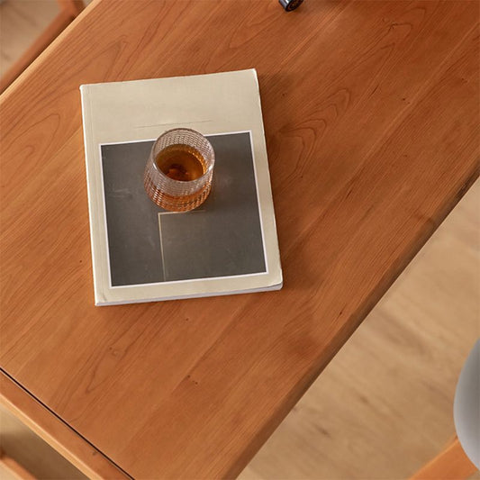 Mesa de comedor contemporánea de la mesa de comedor contemporánea Rectángulo de barra de madera de cerezo