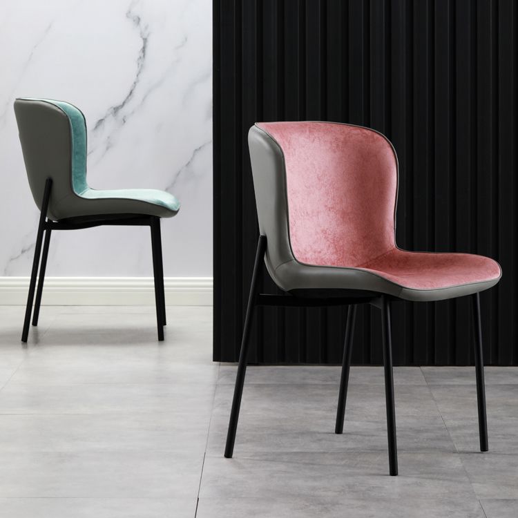 Contemporary Style Chairs Kitchen Armless Chair with Metal Legs Clearhalo 'Dining Chairs' 'Dining Tables & Seating' 'dining_chair' 'Furniture' 'furniture_dining_chair' 'Kitchen & Dining Furniture' 1200x1200_7bc61fc3-9d07-44ca-982c-ee98493aa2e5