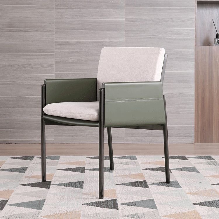 Faux Leather Contemporary Dining Room Chair Matte Finish Solid Back Dining Arm Chair Clearhalo ' kitchen&dining_furn' 'Dining Chairs' 'Dining Tables & Seating' 'dining_chair' 'furn' 'furn_dining_chair' 'Furniture' 'furniture_dining_chair' 'Kitchen & Dining Furniture' 'kitchen' 1200x1200_7bc65bbc-6268-40cb-bd7f-28762a6a1c11