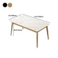 White Stone Top Dining Table Contemporary Rectangle Dining Table with 4 Legs Clearhalo 'Dining Tables & Seating' 'Dining Tables' 'dining_table' 'furn' 'furn_dining_table' 'Furniture' 'Kitchen & Dining Furniture' 1200x1200_7bc6cad0-4c54-4acf-9646-2490e3a8195b