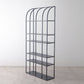 Industrial Metal Bookcase Etagere 5 Shelves Open Back Bookshelf
