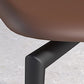 Modern Open Back Dining Chairs Faux Leather Cushion Armless Dining Side Chair
