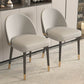 Nordic Kitchen Dining Chairs Faux Leather Parsons Armless Chair