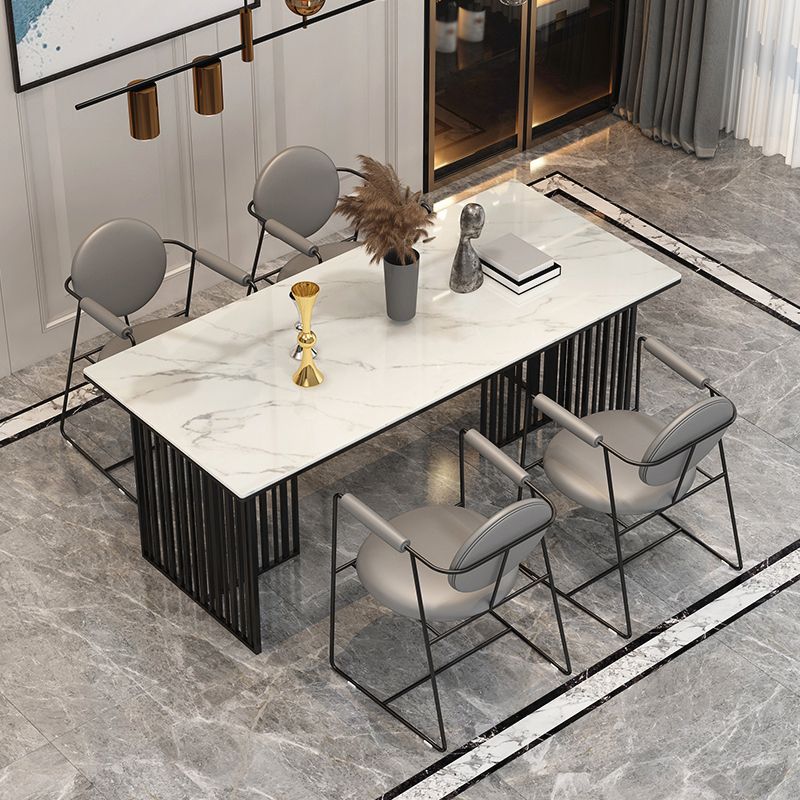 Traditional Luxury Dining Table Sintered Stone Table with Gold Frame for Home Use Clearhalo ' dining_table' 'Dining Tables & Seating' 'Dining Tables' 'furn' 'furn_dining_table' 'Furniture' 'furniture_dining_table' 'Kitchen & Dining Furniture' 'kitchen&dining_furn' 'kitchen' 'kitchen_dining_table' 1200x1200_7bcceb0f-a0e7-47c7-afdd-c7a134a3cd9a