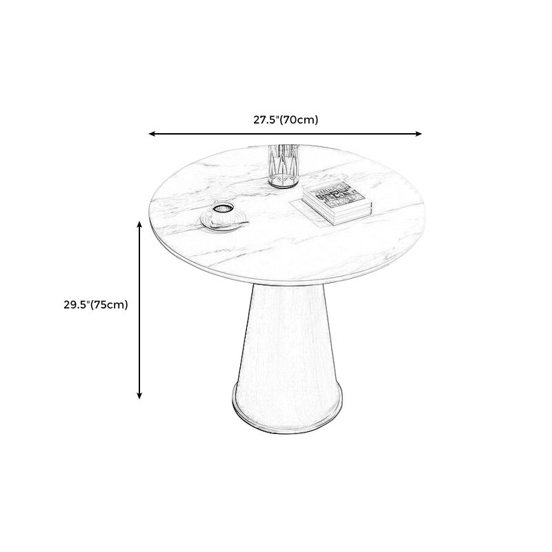 Modern Style Single Leg Base Solid Color Round Top Slate Coffee Table Clearhalo 'Coffee & Accent Tables' 'Coffee Tables' 'coffee_tables' 'furn' 'furn_coffee_tables' 'Furniture' 'furniture_coffee_tables' 'Living Room Furniture' 1200x1200_7bccf43a-d05d-4abd-9916-280bcc97b876