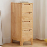 Coffre en bois massif contemporain, coffre d'accent rectangle avec tiroirs