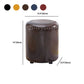 Round Contemporary Pouf Pure Color Nailhead Trim PU Leather Pouf Ottoman Clearhalo 'furn' 'furn_ottomans_poufs' 'Furniture' 'Living Room Furniture' 'Ottomans & Poufs' 'ottomans_poufs' 1200x1200_7bd04212-92d0-42d6-8936-59cbcd9decc5
