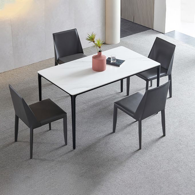 Juego de muebles de comedor moderno 1/4/5 Piezas Sillones de comedor de piedra sinterizada