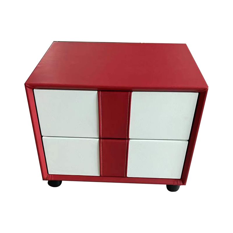 Rectangular Two Drawer Nightstand Contemporary 15.7" H Night Table Clearhalo 'Bedroom Furniture' 'furn' 'furn_night_stand' 'Furniture' 'night_stand' 'Nightstands' 1200x1200_7bd0bcfc-a671-4be3-9064-c7211d41c3a7