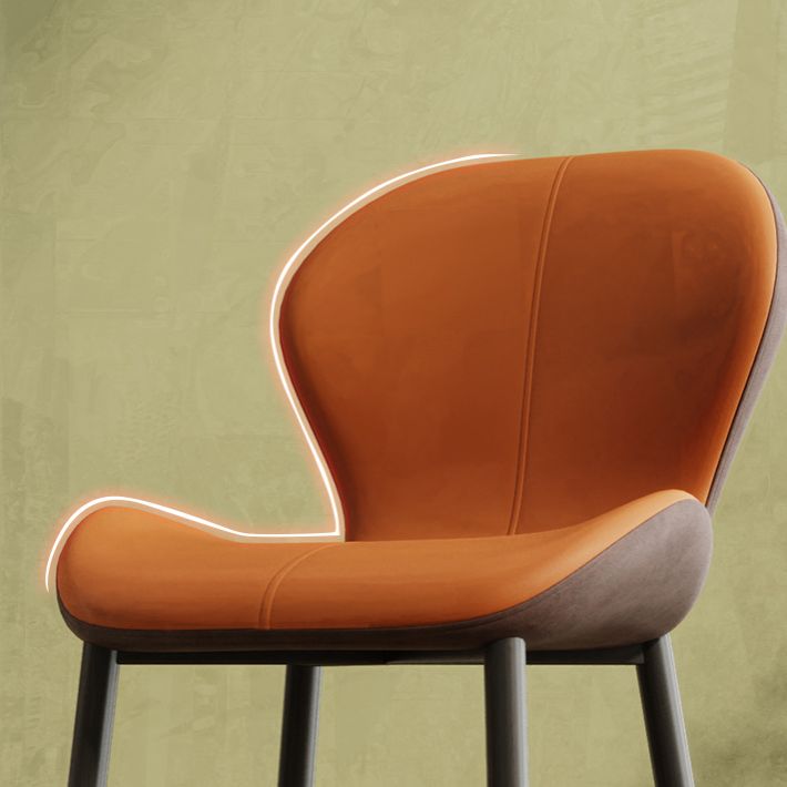 Scandinavian PU Leather Bedroom Side Chair Matte Finish Parsons Dining Chair Clearhalo ' kitchen&dining_furn' 'Dining Chairs' 'Dining Tables & Seating' 'dining_chair' 'furn' 'furn_dining_chair' 'Furniture' 'furniture_dining_chair' 'Kitchen & Dining Furniture' 'kitchen' 1200x1200_7bd2c838-3d88-40de-91c1-ef045dec8331