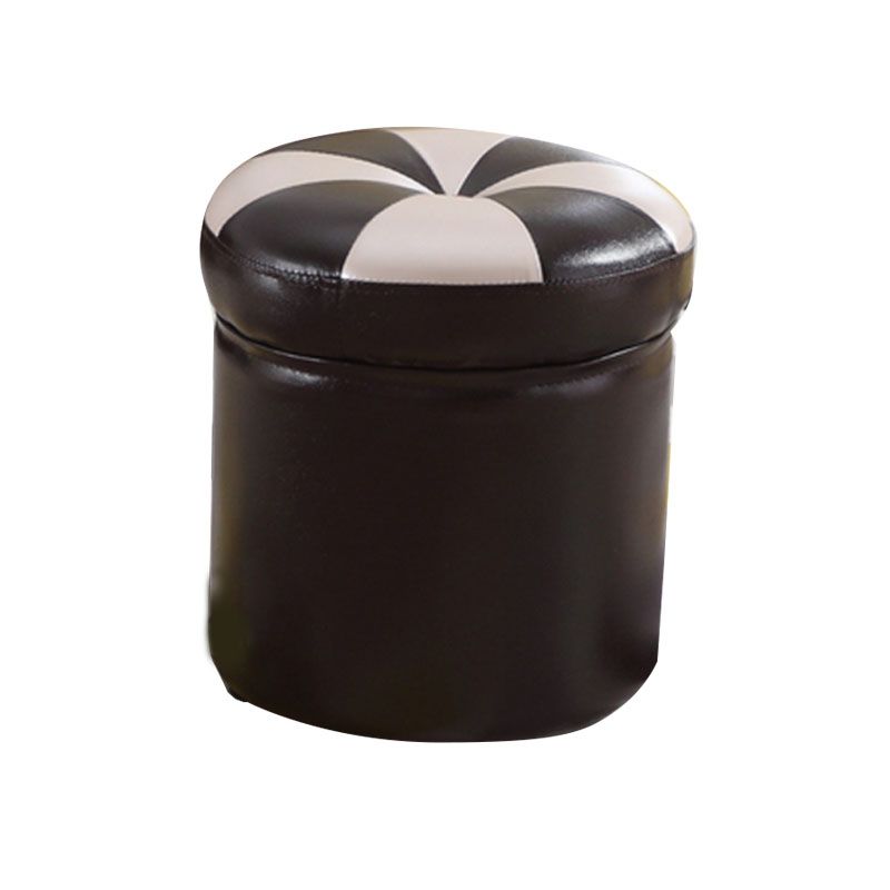 Wine Red Round Pouf Leather Color Piece Pouf for Drawing Room Clearhalo 'furn' 'furn_ottomans_poufs' 'Furniture' 'Living Room Furniture' 'Ottomans & Poufs' 'ottomans_poufs' 1200x1200_7bd66b63-37f1-4129-9ab3-e8185d52de64