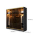 Contemporary Style 5 Tier Wardrobe Glass Cloth Rod Included Wardrobe Closet